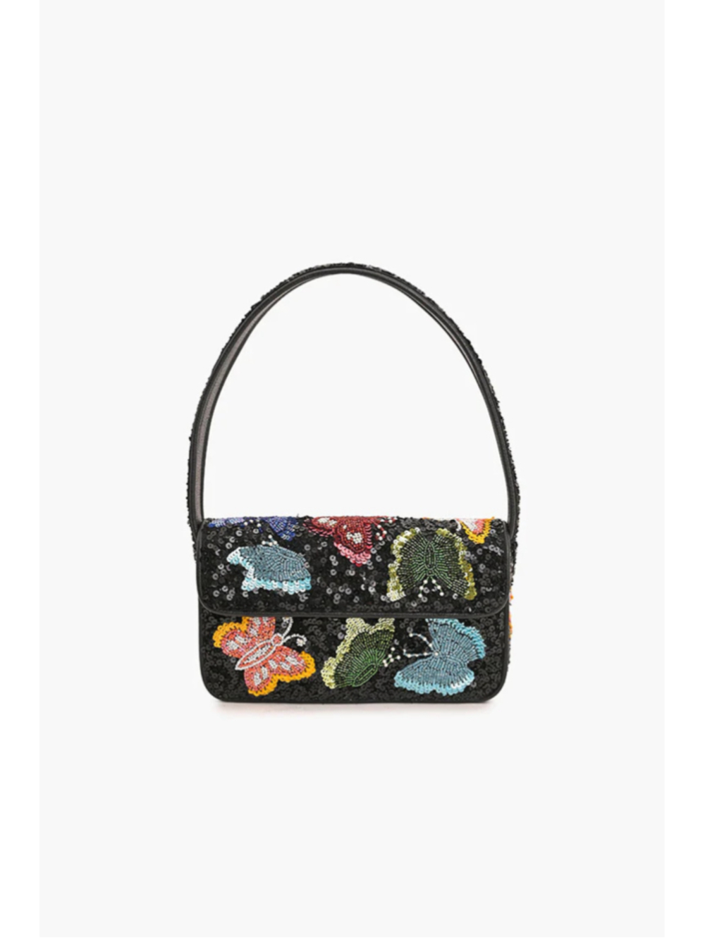 America & Beyond Multiglow Butterfly Beaded Shoulder Bag